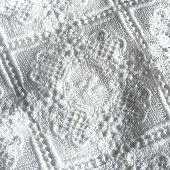 Kate Spade Mini Lace Shift Dress 00 White Ruffled Flounced Hem Floral Lace Lined - Picture 8 of 14